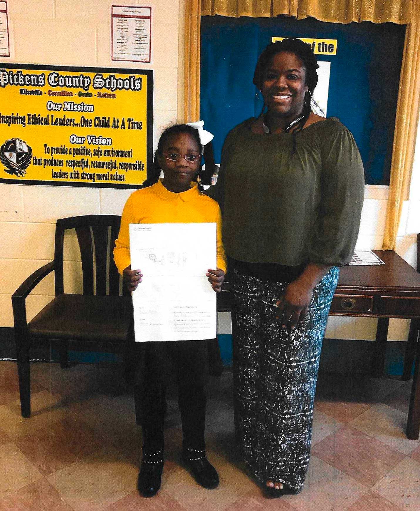 Aes student awarded in smartart contest pickens county herald