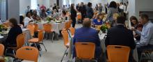 Invited guests gather for lunch and presentations from community leaders before the ribbon-cutting ceremony at the Pickens County College and Career Center.